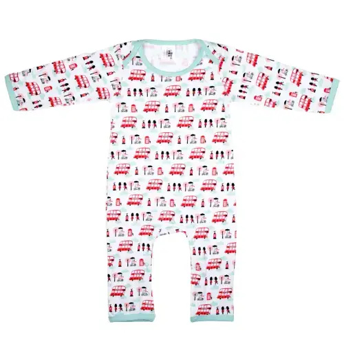 Little Red Bus Baby Romper