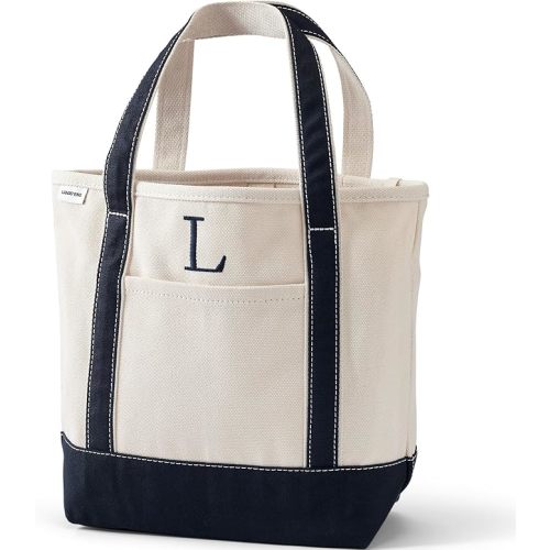 Daycare Bag - Lands' End Pre-Monogrammed Letter Canvas Tote Bag