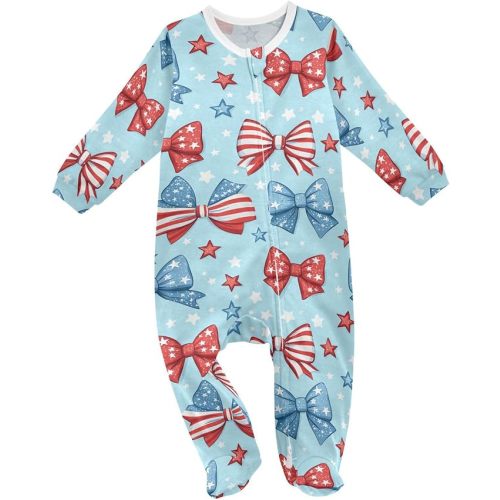 Dussdil Baby One-Piece Footies Newborn Rompers Pajamas Cotton Footed Pjs for Sleep Play Boys Girls 3 6 9 12 18 24m