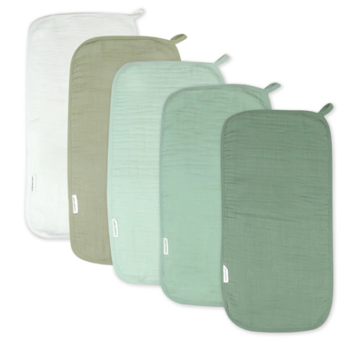 5-Pack Organic Cotton Multi-layer Woven Burp Cloths | Honest Baby Clothing