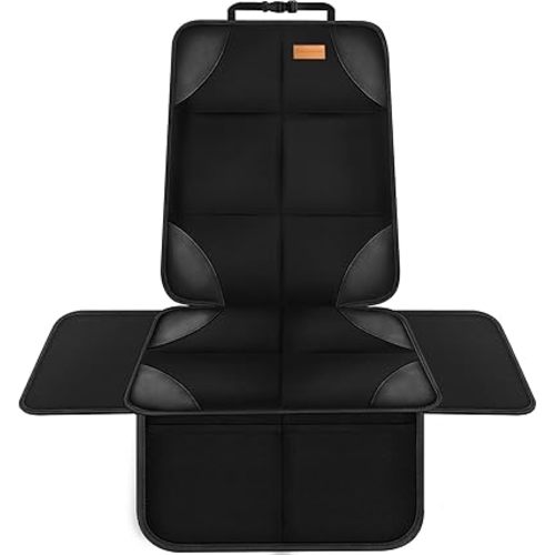 Car Seat Protector, 1 Pack of Seat Protectors, Thickest Padded 600D Fabric Padding, Waterproof, Durable, Anti Slip Backing, Child Seat Protection, Suitable for Babies, Toddlers(Glossy Black1)