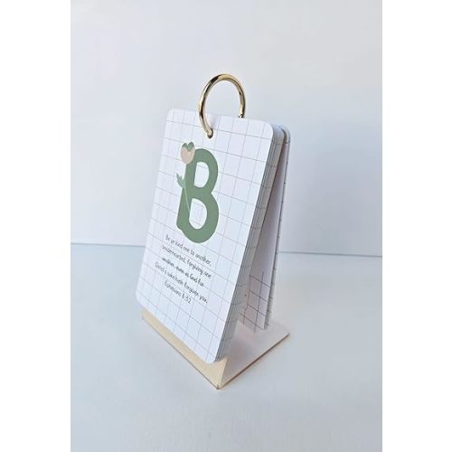 ABC Memory Verse Cards - 26 KJV Bible Verse Alphabet Flash Cards for Kids, Christian Scripture Memorization Set, Homeschool and Sunday School Easter Gift