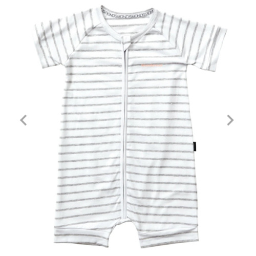 BONDS Zip Romper Wondersuit | BXNMA | New Grey Marle & White