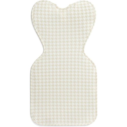 Love to Dream Swaddle UP, Sleep Sack 0-3 Months, Self-Soothing, Improves Sleep, Snug Fit Helps Calm Startle Reflex, Baby Essentials Must Haves Newborn, 1.0 TOG, Medium 13-19 lbs, Tan Houndstooth