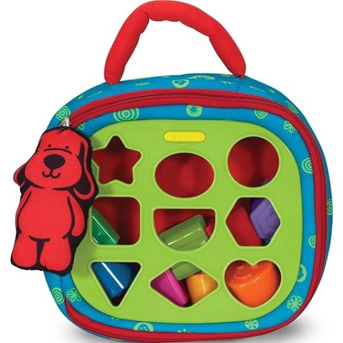 Melissa & Doug K’s Kids Take-Along Shape Sorter, 9 Textured Building Blocks & Soft Sensory Activity Bag, Montessori-Inspired Baby Toys for Toddlers, Preschool Learning Toys for Babies 9 Mo. & Up
