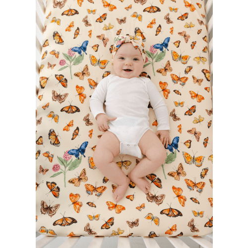 Kensington's Butterflies Bamboo Crib Sheet – Little Crowns & Capes