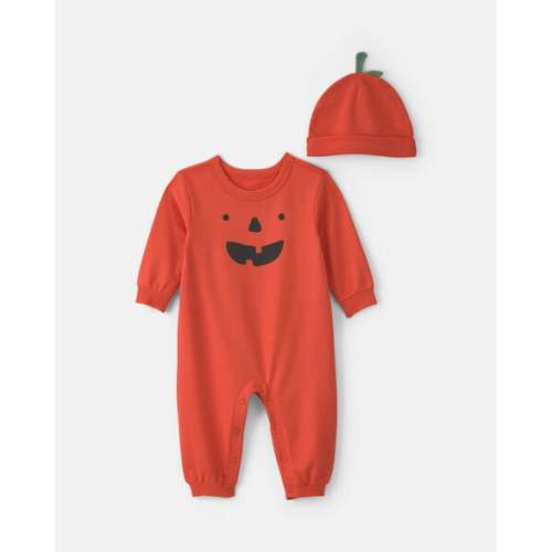 Baby 2-Piece Pumpkin Long-Sleeve Jumpsuit - Orange | Carter's