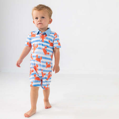 Crustacean Crew Polo Shorty Romper – Little Sleepies