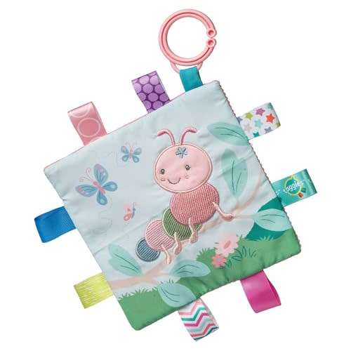 Taggies Crinkle Me Toy with Baby Paper & Squeaker with Sensory Tags, 6.5 x 6.5-inches, Camilla Caterpillar
