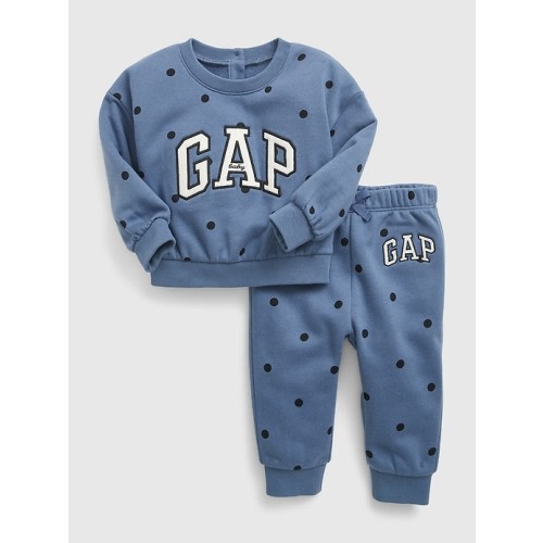 Baby Gap Logo Sweat Set in bainbridge blue