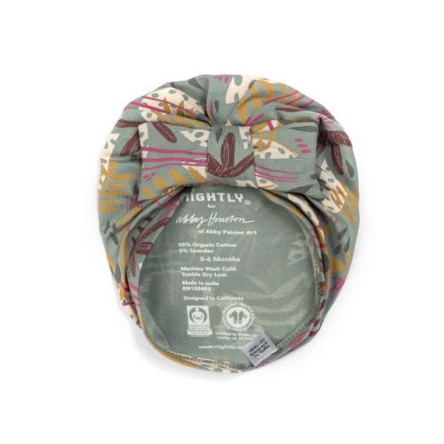 Mightly Baby Fair Trade Organic Cotton Bow Turban (Whimsy, 0-6 Months)