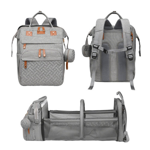 Ebern Designs Diaper Bag Backpack With Changing Station, Large Diaper Bag, Baby Bag, Multifunctional Diaper Bag, Gray | Wayfair