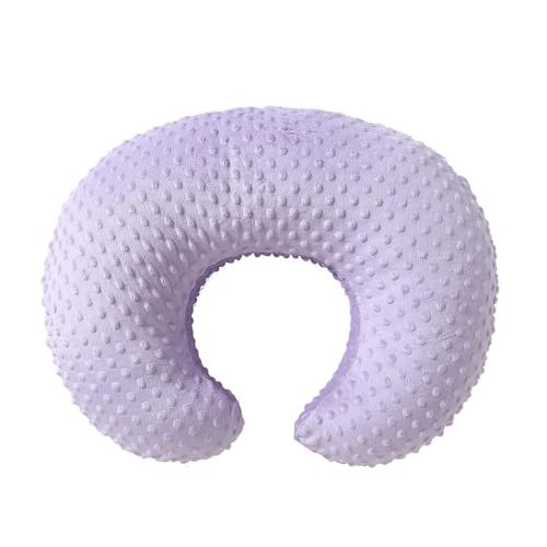QUENESS Nursing Pillow Cover Breastfeeding Pillow Cases Plush Dot Slipcover (Orchid)