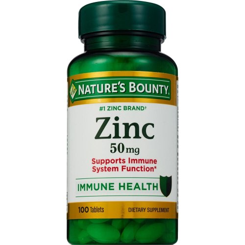 Nature's Bounty Zinc Immune Health Caplets, 50 mg, 100, 200
