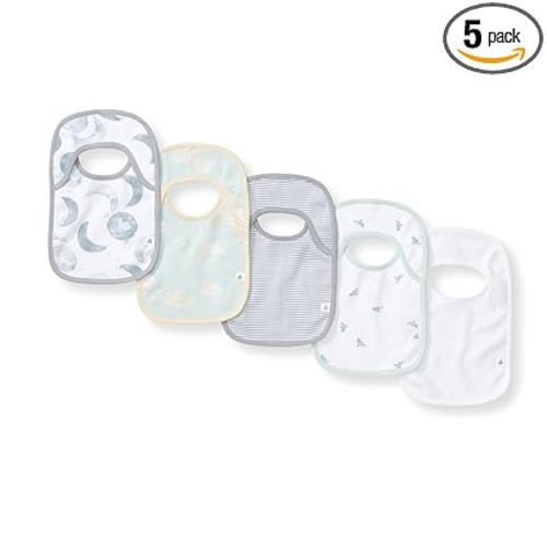 Burt’s Bees Baby Organic Baby Bibs – 100% Cotton Newborn Infant Bibs for Baby Boys & Girls