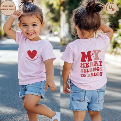 Daddy's Little Love T-Shirt, My Heart Belongs Baby Onesie®, Dad Daughter Gift