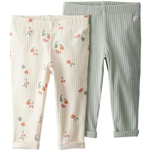 Little Planet by Carter's Unisex Baby 2-Pack Ribbed Pants Made with Organic CottonPants