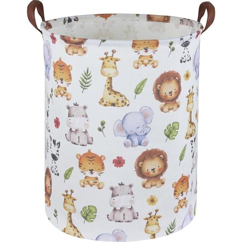 Kids Laundry Hamper,Baby Laundry Basket Animal Storage Baskets for Kids Room Decor,Nursery Hamper,Bedroom,Toy Organizer,(Cute Animal)