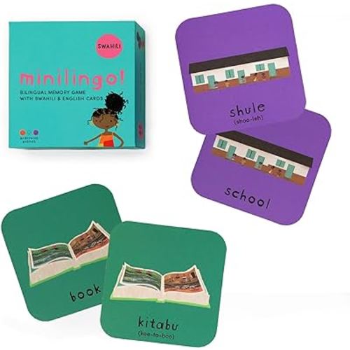 Minilingo Swahili / English Bilingual Flashcards: Bilingual memory game with Swahili & English cards (Minilingo Bilingual Flashcards)