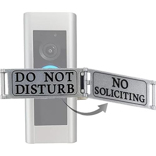 The Original – Invented in USA – Universal No Soliciting Sign Doorbell Cover – Fits Any Doorbell – Blocks Doorbell Button – Rotates Do Not Disturb/No Soliciting