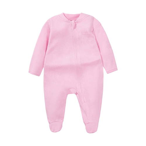 Suilloe Baby Boys Full Zip Up Romper Front Zipper Soft Long Sleeve Footed Onesie Cozy Sleeper One-Piece Casual Jumpsuit Crawling Bodysuits,Sizes 1-3 Months