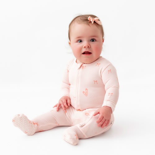 Ballerina Zipper Baby Footie Pajama | 6-9M