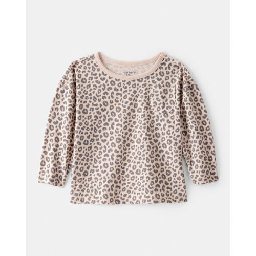 Baby Girl Leopard Print Long-Sleeve Top - Brown - Carter's | Carter's