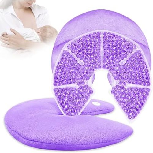 Hot Cold Gel Bead Breast Therapy Pack, Breast Ice Packs for Breastfeeding