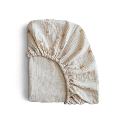 Mushie Mini Baby Muslin Crib Sheet