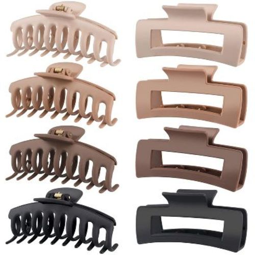 Maison Large Hair Claw Clips for Women Bundle Set 8pc