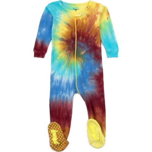 Footed Tie Dye Cotton Matching Family Pajamas