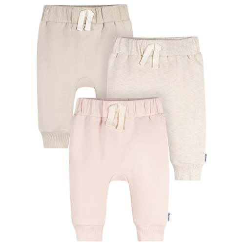 Gerber Baby and Toddler Neutral Joggers, 3-Pack, Sizes 0/3 Months - 5T