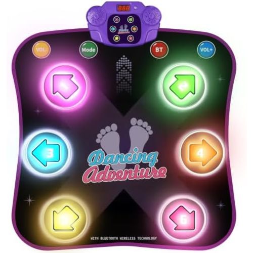 Dance Mat Toys with Bluetooth, Electronic Dance Pad for 3-12 Year Old Kids