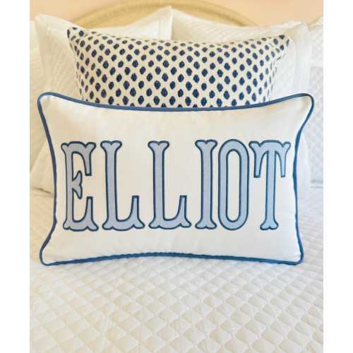 Applique Name Pillow Cover