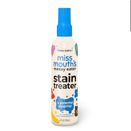 Miss Mouth's Messy Eater Stain Treater Spray - 4oz Stain Remover - Newborn & Baby Essentials - No Dry Cleaning Food, Grease, Coffee Off Laundry, Underwear, Fabric