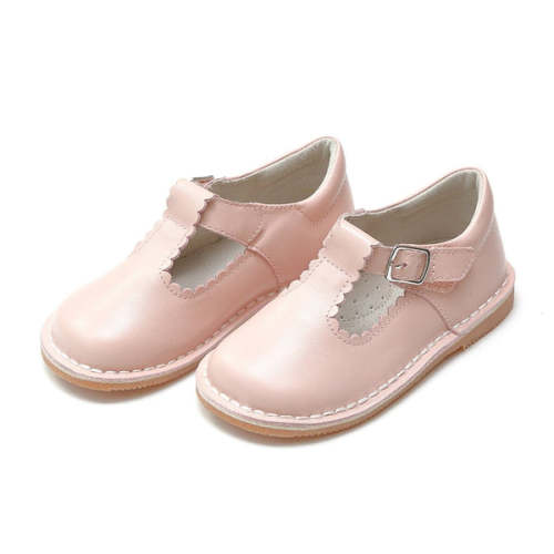 Selina Scalloped T-Strap Stitch Down Mary Jane – L'Amour Shoes
