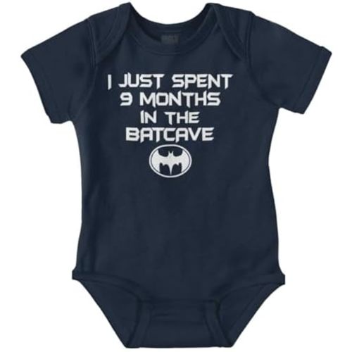 Brisco Brands Spent 9 Months in the Cave Superhero Baby Romper Boys or Girls