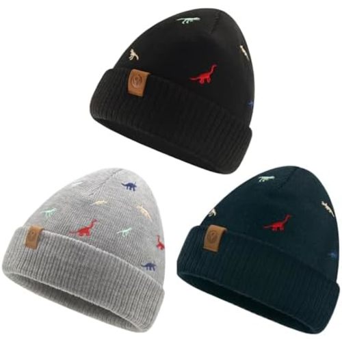 Duoyeree Baby Beanies Toddler Winter Hats Comfortable and Nice Knitted Hats for Boys Girls