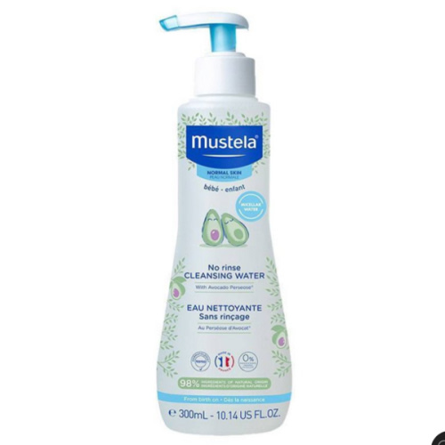 Mustela Baby Cleansing Water - No-Rinse Micellar Water - with Natural Avocado & Aloe Vera - for Baby's Face, Body & Diaper - 1 or 2-Pack - Various Sizes