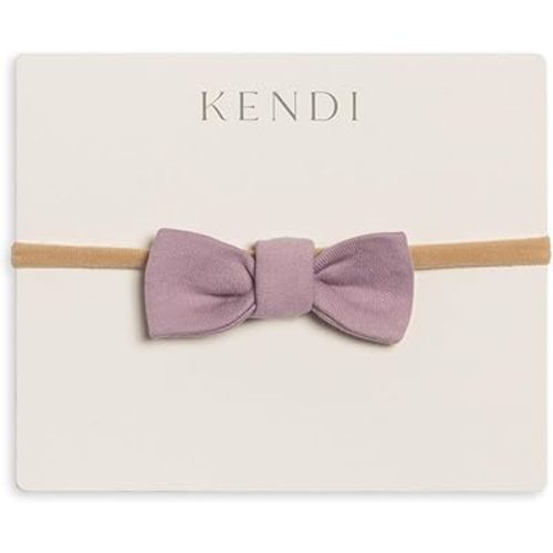 Colored Organics Baby Organic Cotton Dainty Bow Headband - Infant Girls - Fog