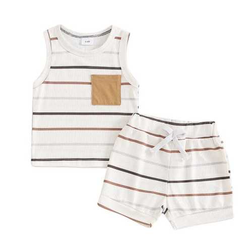 Little Boy Sleeveless Striped 2-Piece Outfit Set
– The Trendy Toddlers