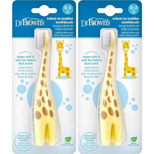 Dr. Brown's Infant-to-Toddler Toothbrush and Toothpaste Set, Giraffe