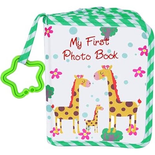 Baby Photo Albums, My First Photo Album For Baby, Baby Photo Book Soft Cloth Cover, Baby Books Holds 4x6 Inch Photos, Green.