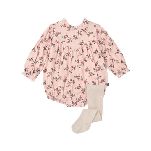 Modern Moments by Gerber Baby Girl Bubble Romper and Tights Outfit Set, 2-Piece, 0/3 Months - 24 Months