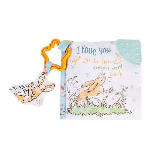 Kids Preferred Guess How Much I Love You 5 Inch Soft Book Interactive Baby Teether Toy with Crinkle Sounds, Soft Textures, Bright Colors, and BPA-Free Materials for Safe and Fun Sensory Play