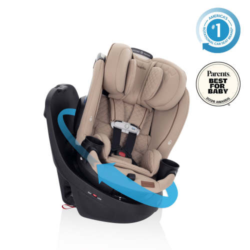 Revolve360 Slim 2-in-1 Rotating Car Seat with Green & Gentle Fabric