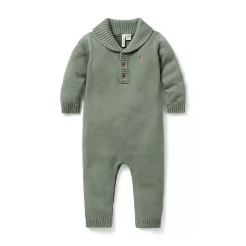 Baby Coastline Green Baby Cowboy Sweater One-Piece by Janie and Jack
