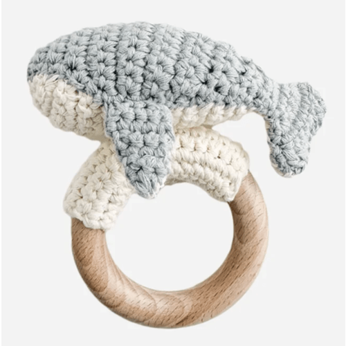 Whale Crocheted Rattle Teether