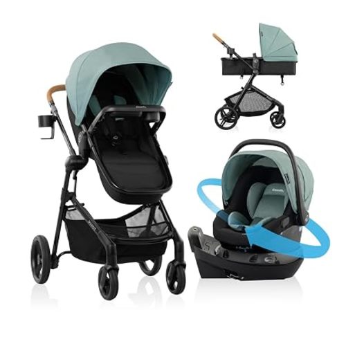 Evenflo Pivot NXT Travel System w/ Revolve180 LiteMax NXT Infant Car Seat