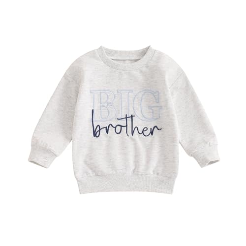 CHAUKAREAUL Sibling Matching Outfits Big Brother/Sister Pullover Long Sleeve Sweatshirt Little Brother/Sister Romper